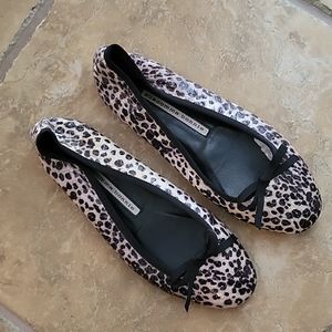 suecomma bonnie Ditressed Leooard Patent Leather Ballet Flat Size 37